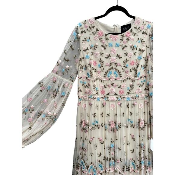 Mac Duggal 35111 Bishop Sleeve Embroidered Dress - Size 12 - NWT - Picture 3 of 6